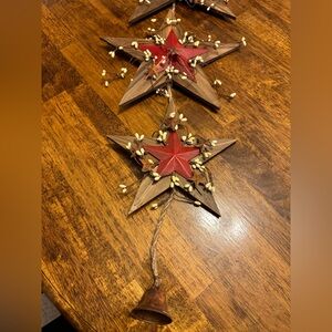 Rustic Red Star Decoration